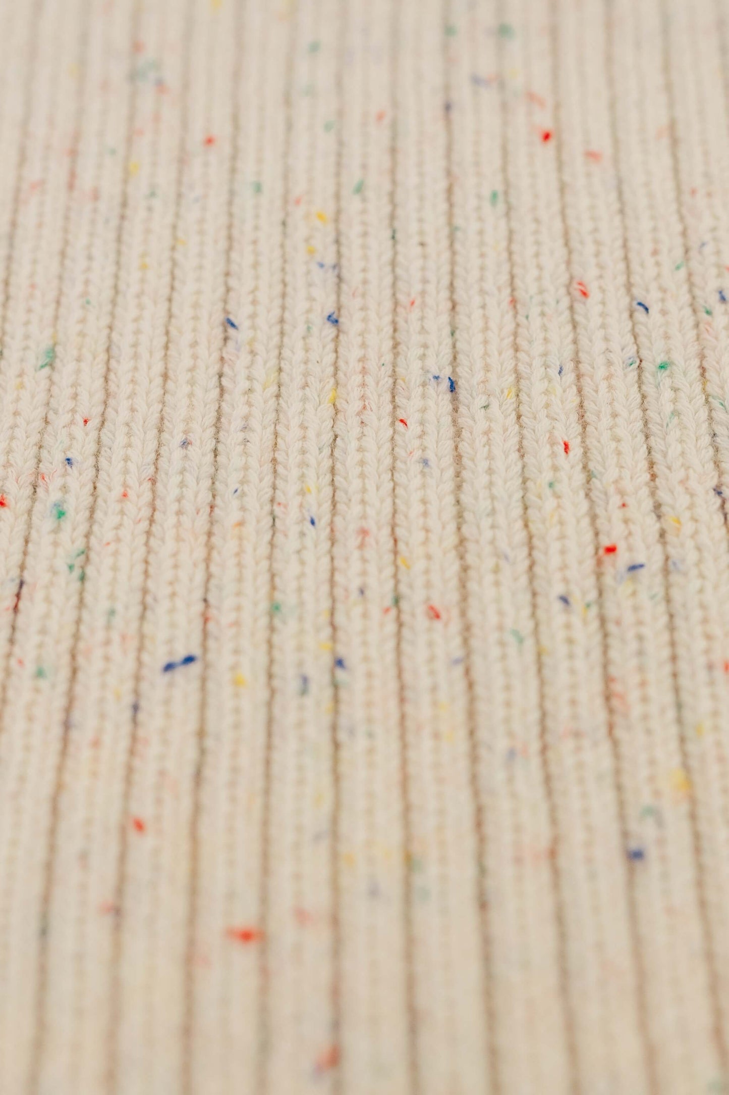 Sprinkle Organic Cotton Knit Ribbed Blanket - Oat