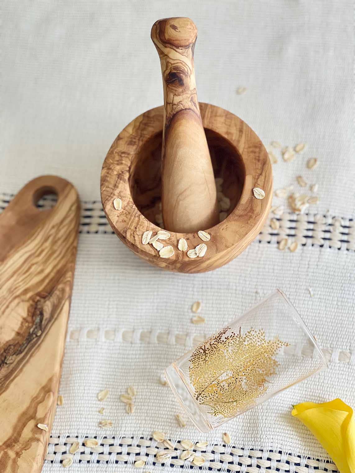Olive Wood Small Pestle and Mortar