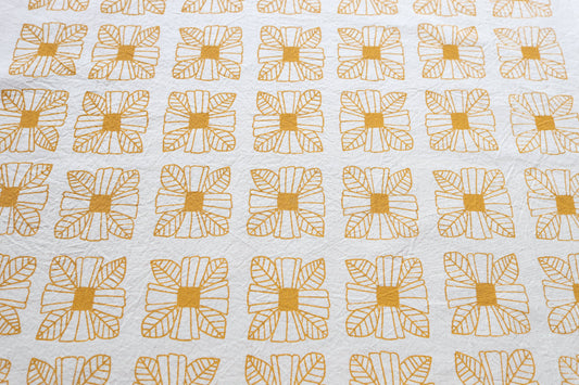 Saffron Floral Tile Tea Towel