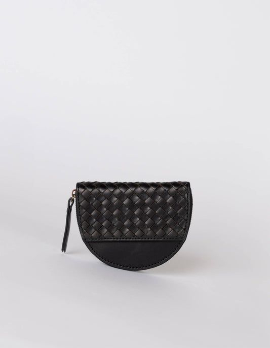 Laura Woven Coin Purse- Black