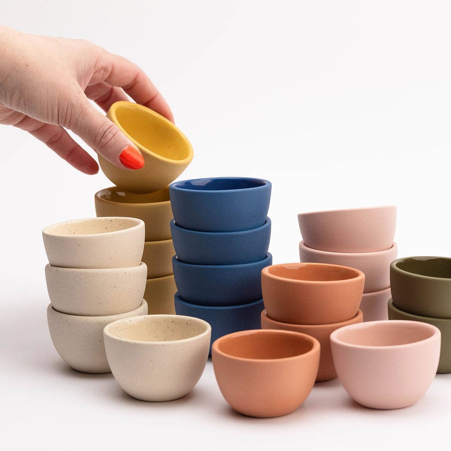 The Stacking Thimble Cup Handmade Ceramic : Natural Speckle