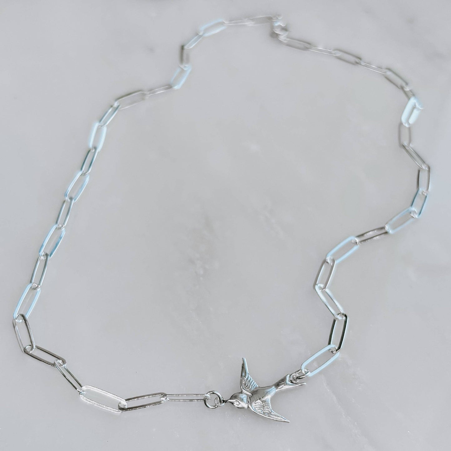 Sparrow Paperclip Chain Link Necklace: 14k Gold Fill / 18"