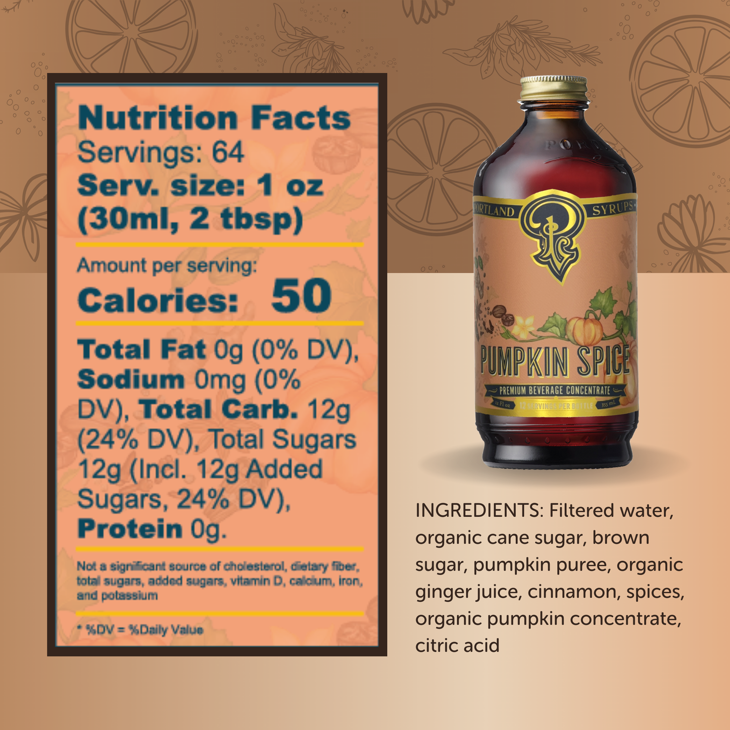 Pumpkin Spice Syrup 12 oz