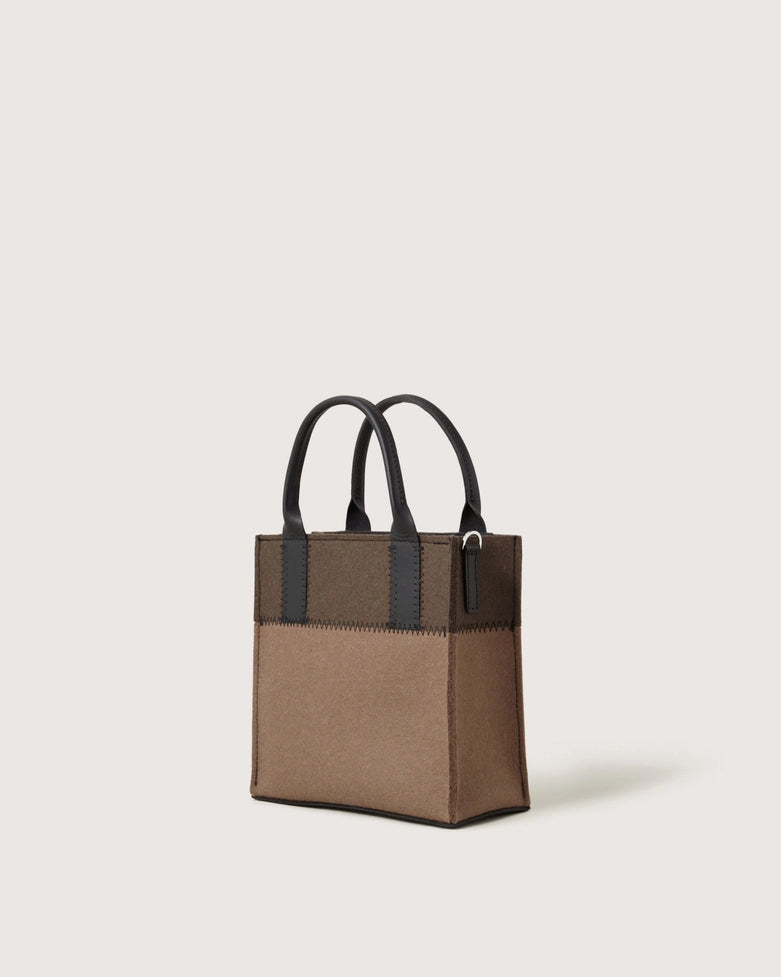 Jaunt Merino Wool Tote- Cumin/Tobacco Black