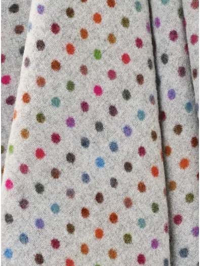 Contemporary Polka Dot Merino Lambswool Throw