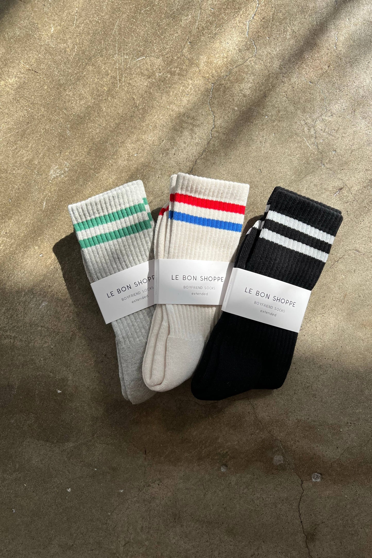 Le Bon Shoppe - Extended Boyfriend Socks: Milk