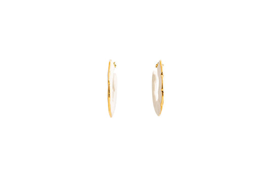 Porcelain Pinched Hoops
