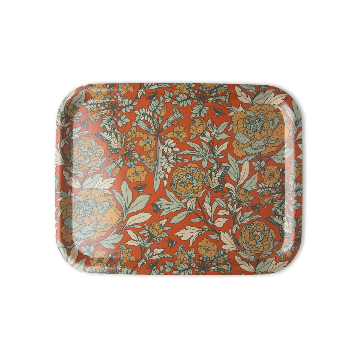 Birch Laminate Tray Peonies 11x14"