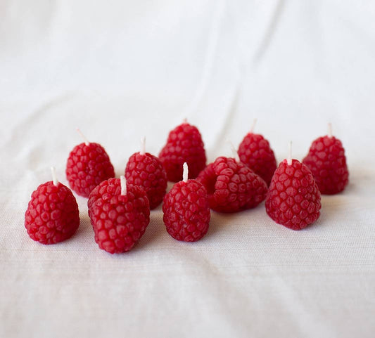 Raspberry Birthday Beeswax Candle