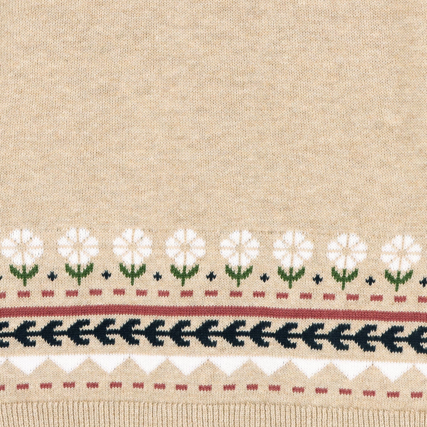 Fair Isle Sweater Knit Dress (Organic Cotton) : Oatmeal Heather