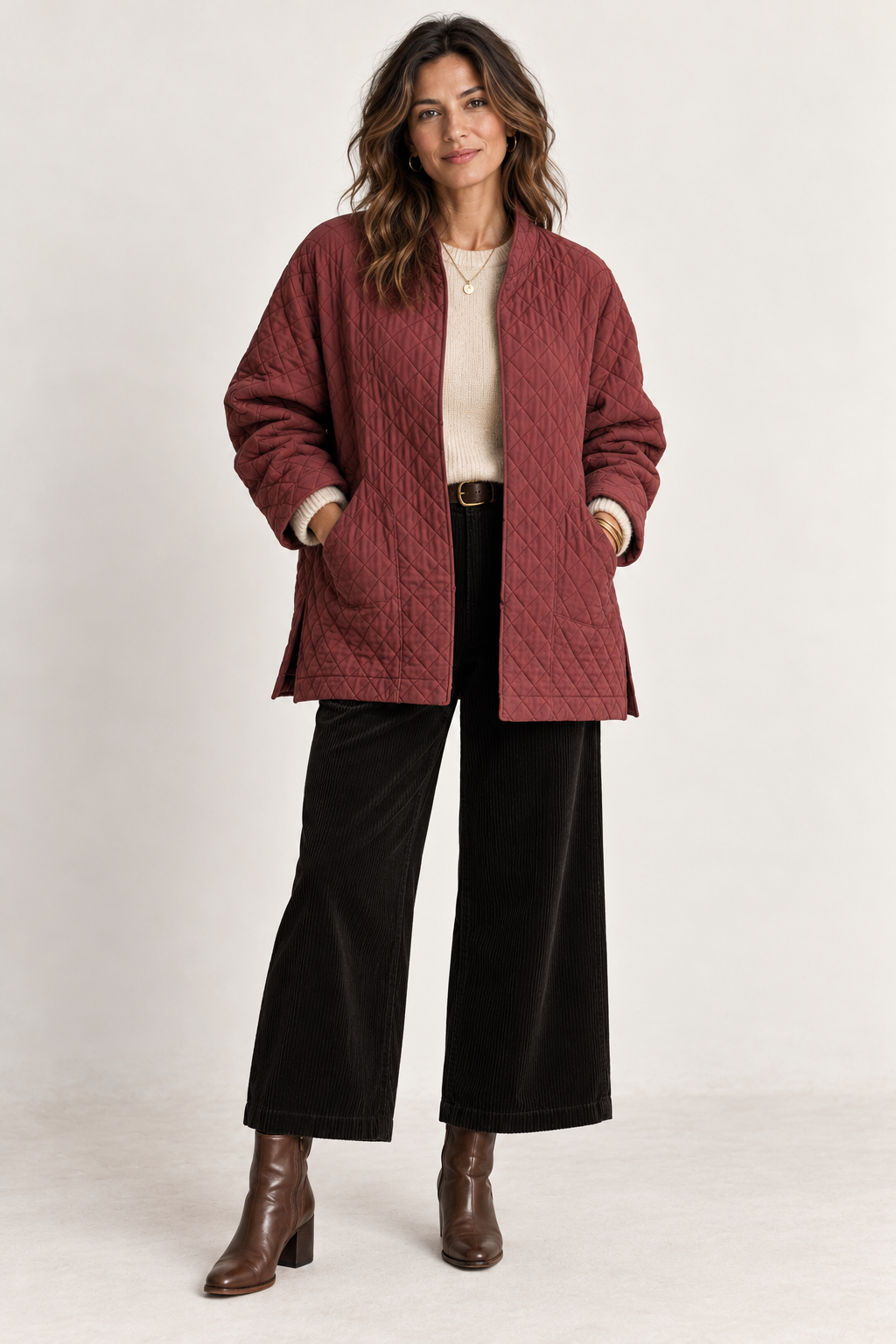 Quilted Coat Cinnabark