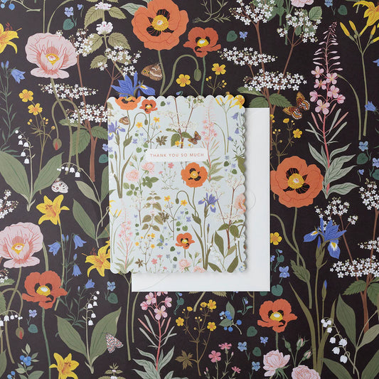 WILD FLOWERS THANK YOU Greeting Card