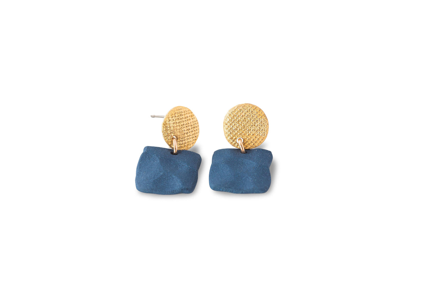 Porcelain Mini Link Earrings: Glossy White