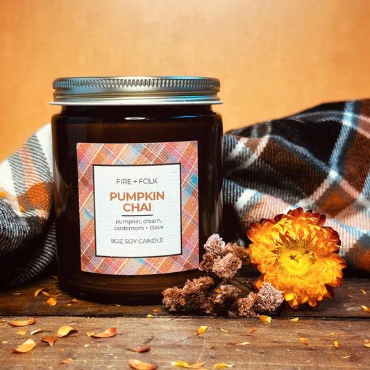 Pumpkin Chai | 9oz Wood Wick Candle