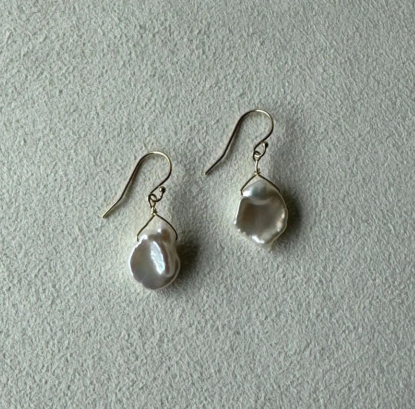Keshi Pearl Earrings / 14k gold