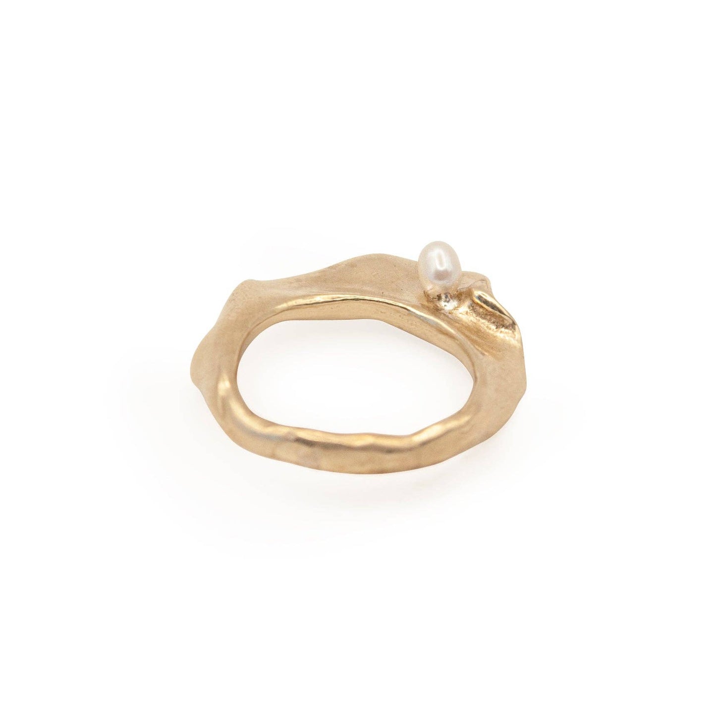 AKOYA with Pearl: Brass Ring