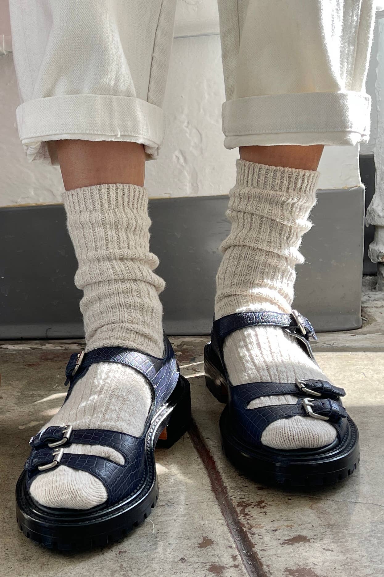 Cottage Socks: Ht.Grey
