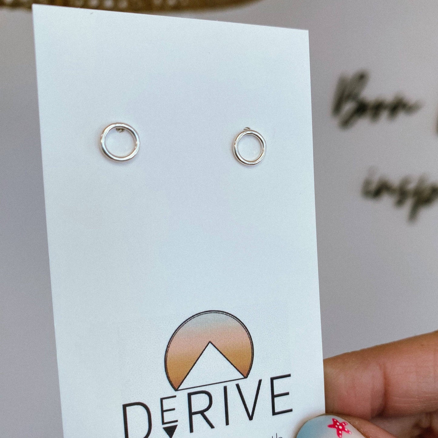 Circle Stud Earrings: 14k Gold Fill
