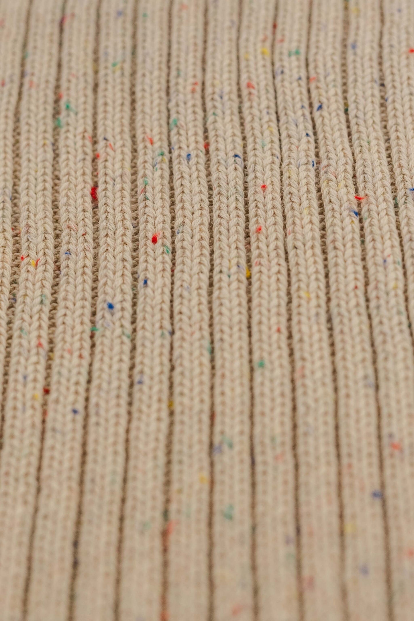 Sprinkle Organic Cotton Knit Ribbed Blanket - Hazelnut