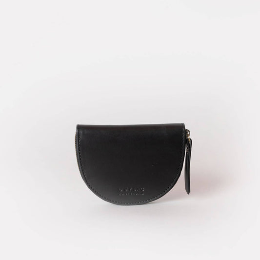 Black Leather Coin Purse Laura