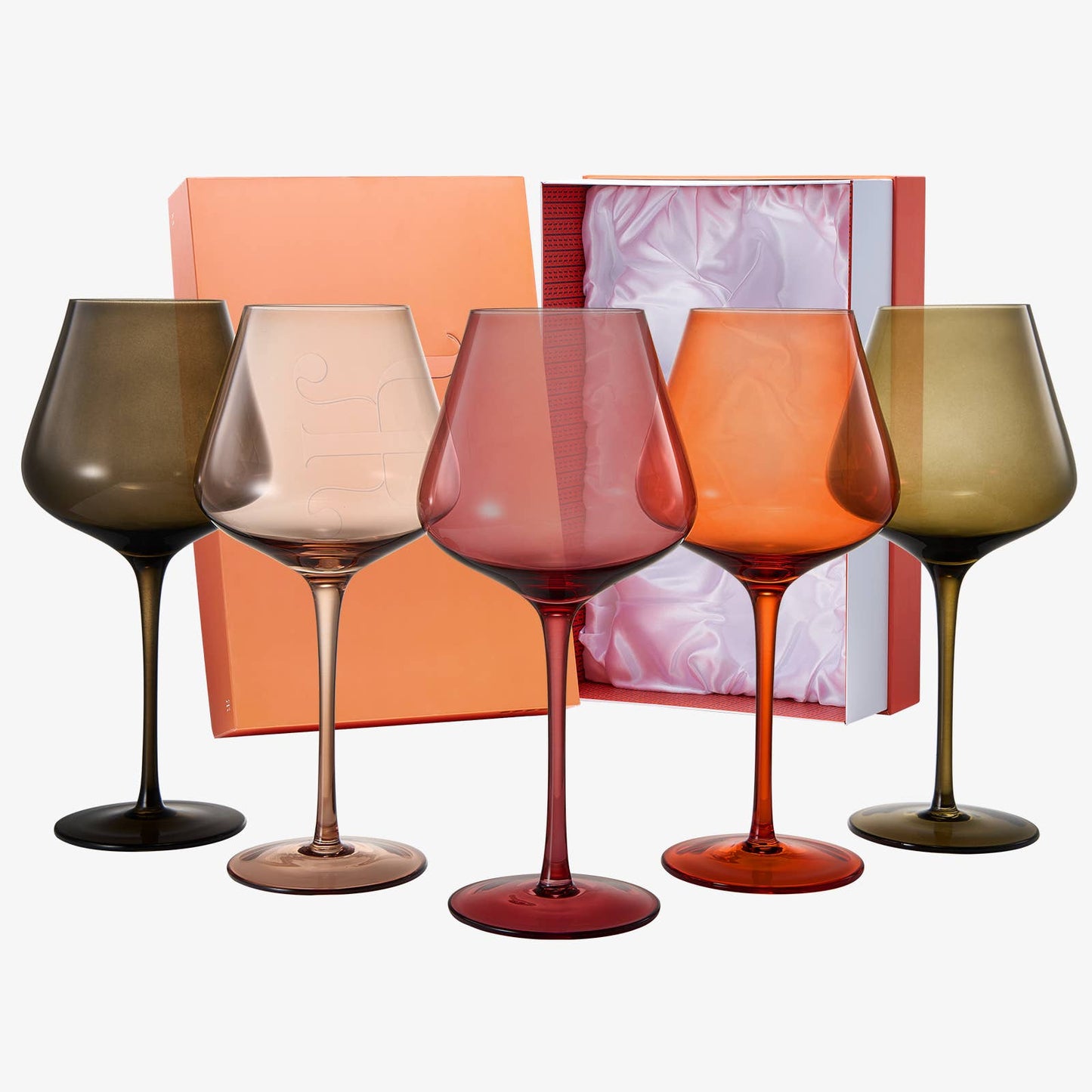 Autumn Colored Wine Glass