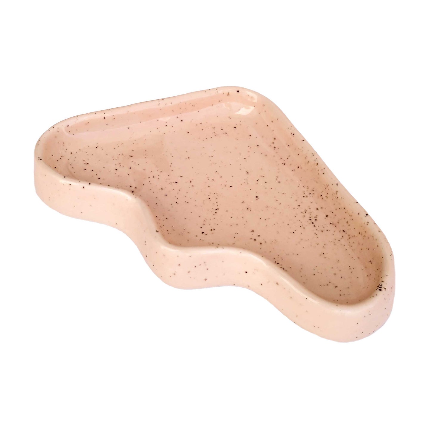 Triangle Wave Tray Peach Speckle