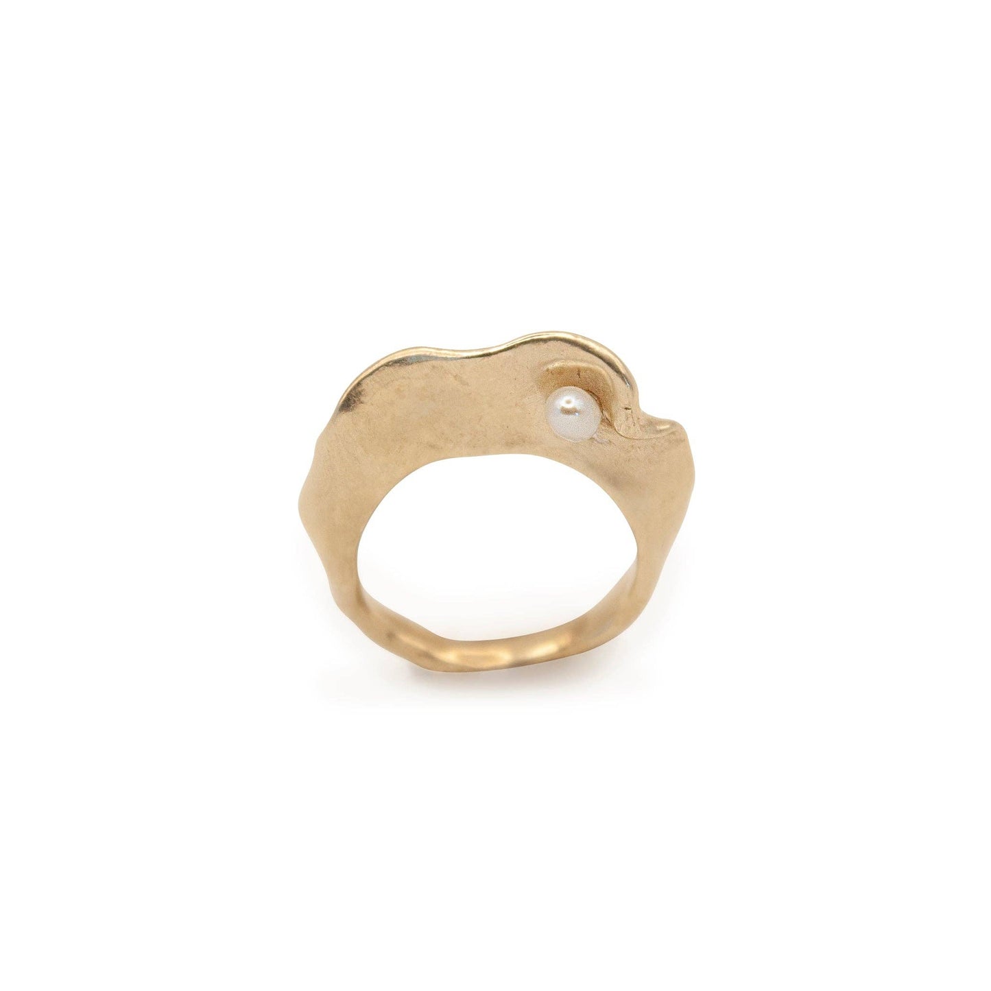 AKOYA with Pearl: Brass Ring