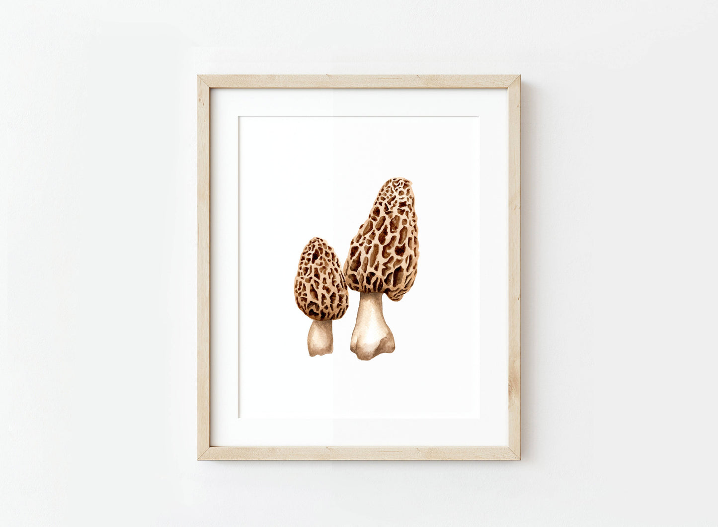 Morel Mushrooms Watercolor Art Print