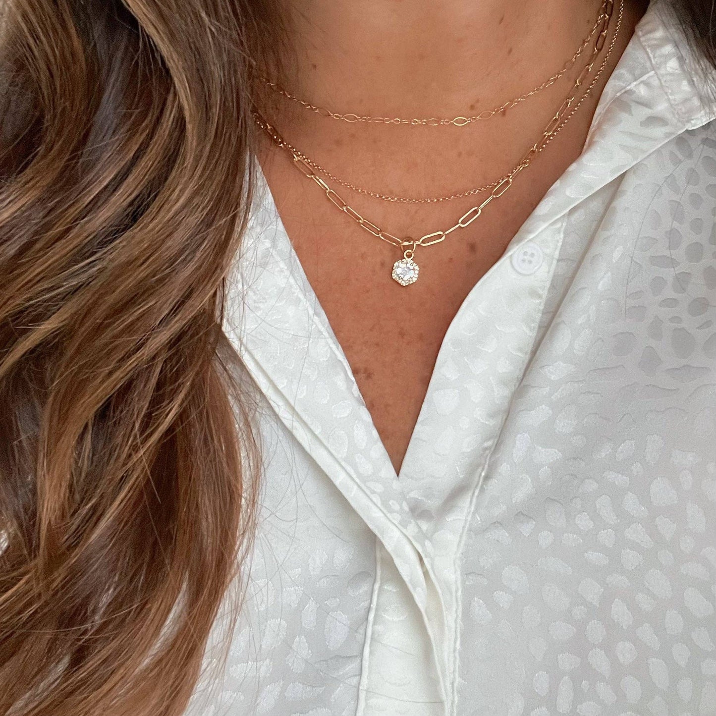 Amour Layering Chain Gold Filled Necklace
