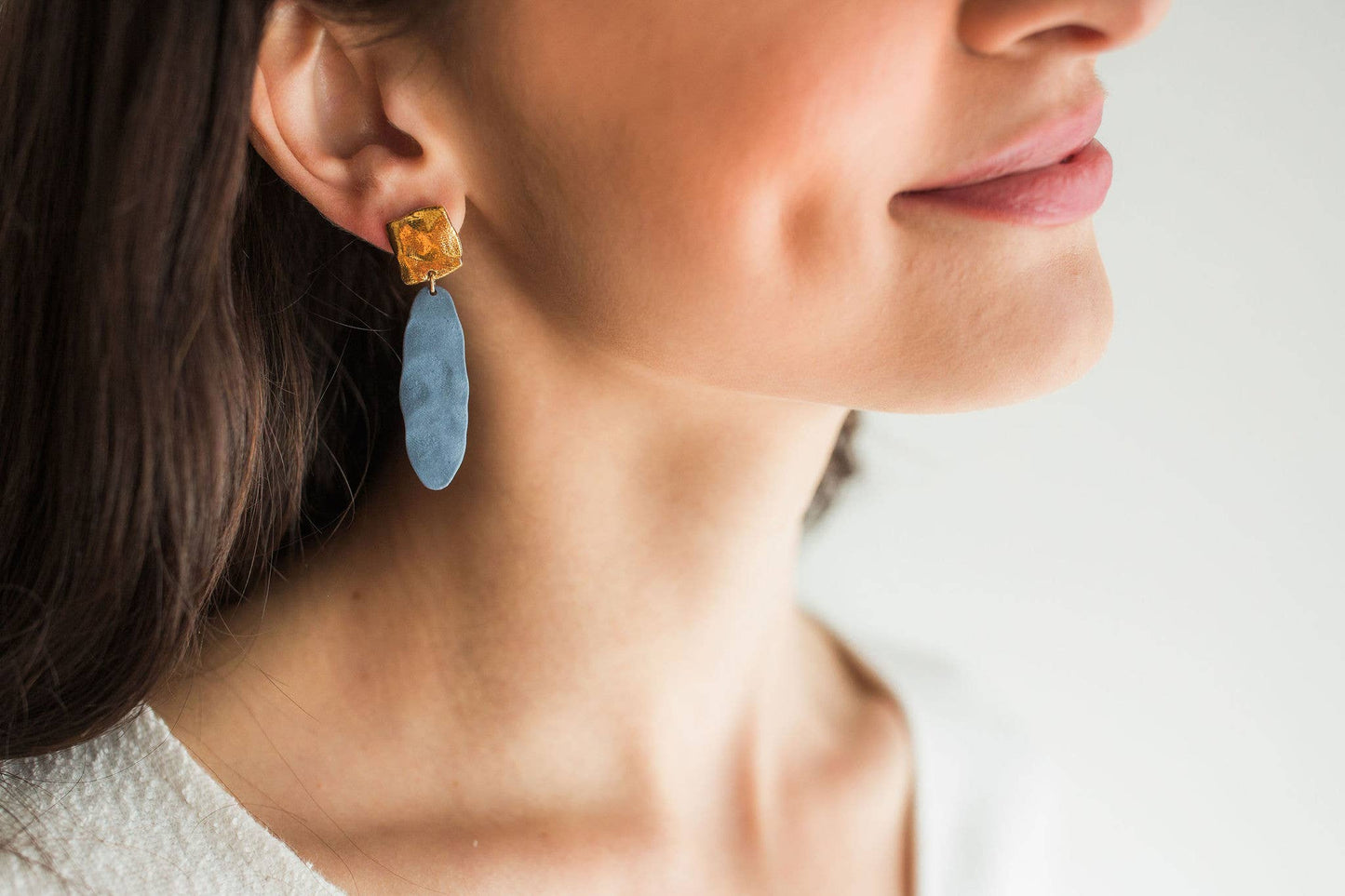 Clear Blue Morning Earrings