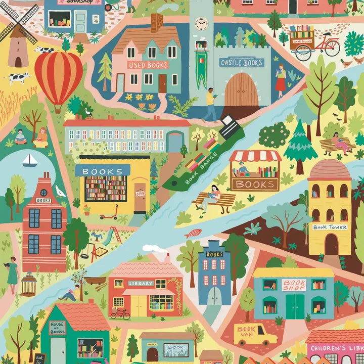 Book Lover's Town 1000 Piece Jigsaw Puzzle