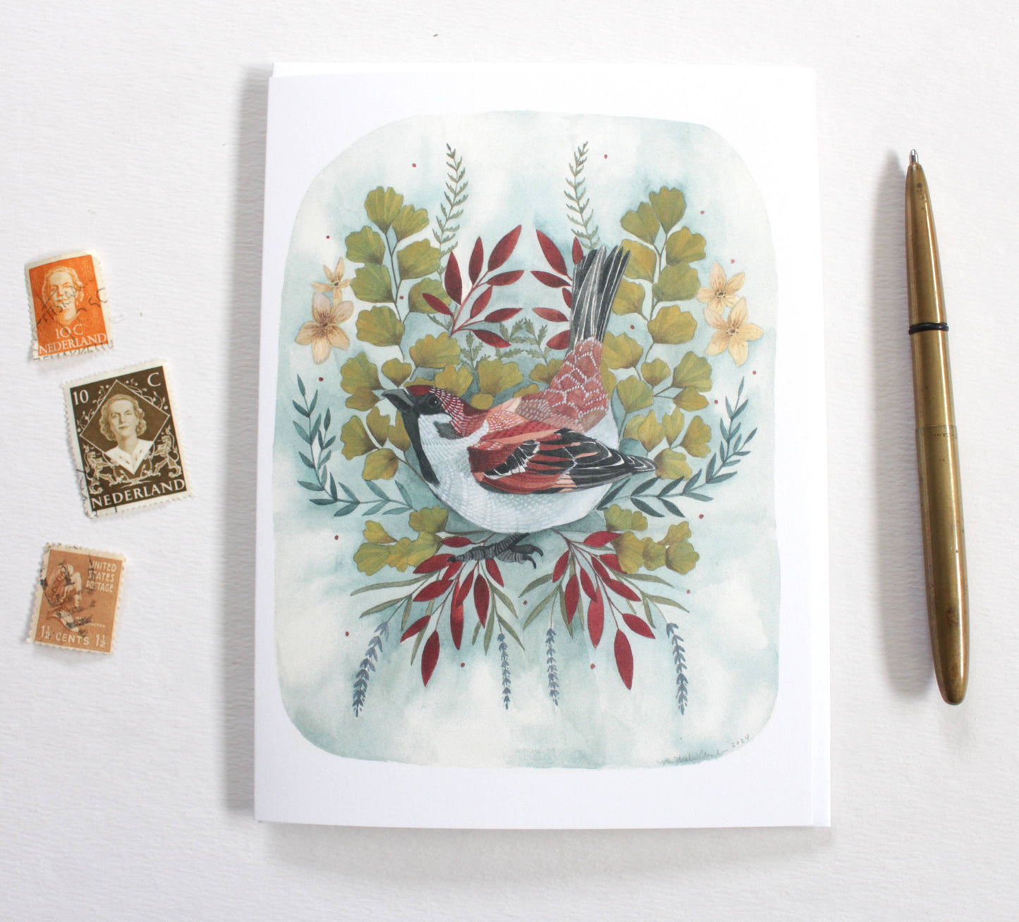 Brown Sparrow Greeting Card
