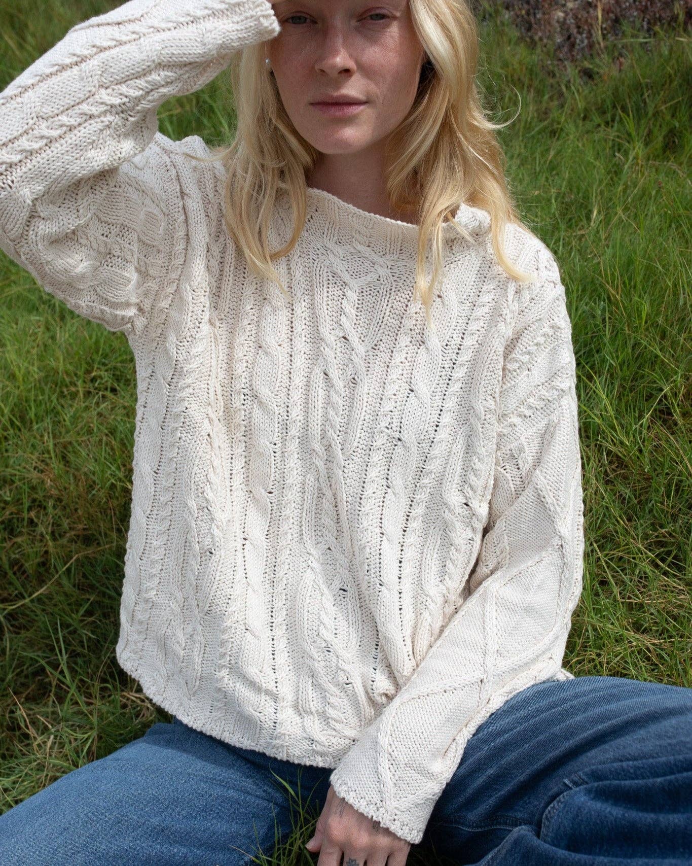 Honest Cotton - Charlie Cable Knit: Cream