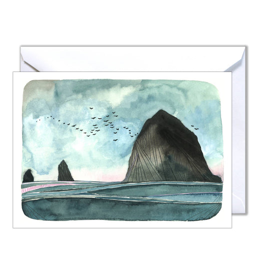 Haystack Rock Greeting Card