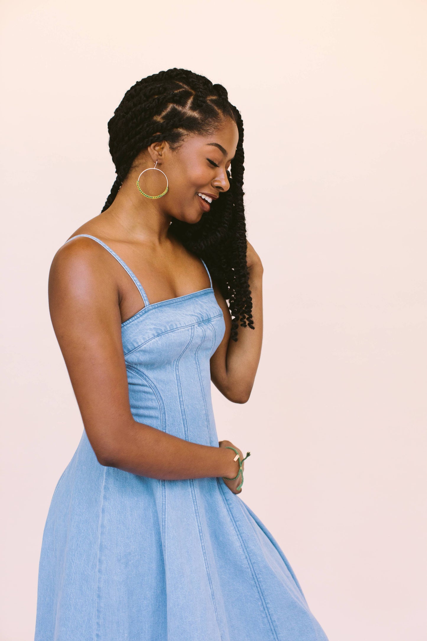Macramé Hoops: Serenity & Slate