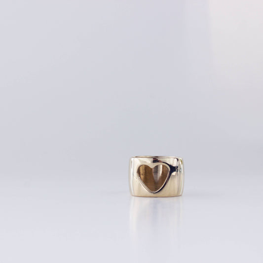 Heart Ring Wide Band