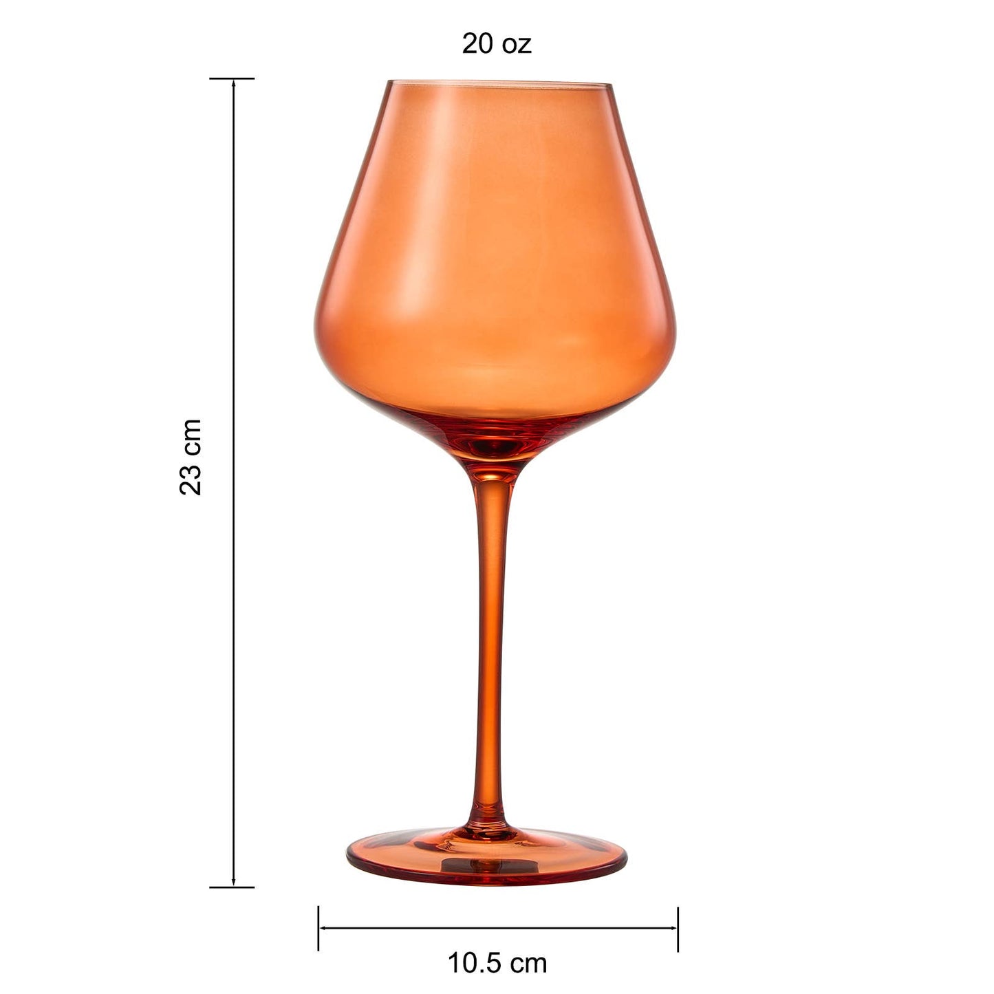 Autumn Colored Wine Glass