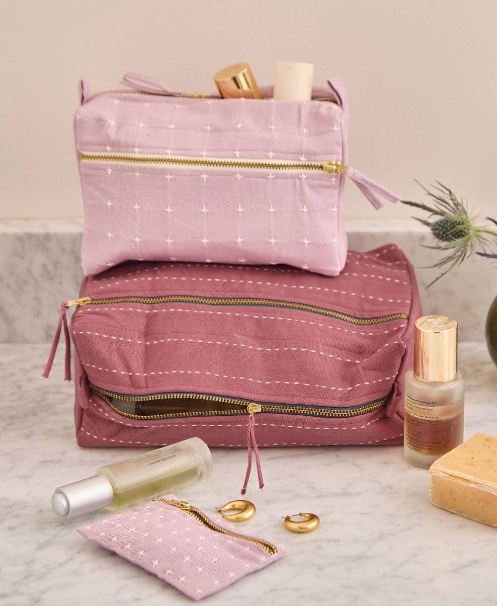 Apricot Cross-Stitch Coin Purse