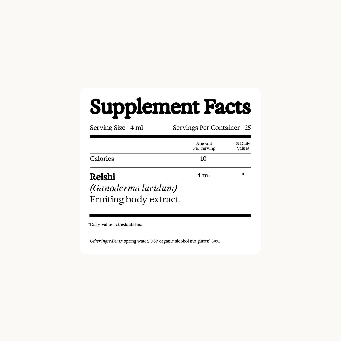Reishi Dual Extract Tincture *Alcohol-Free*: 100 ml
