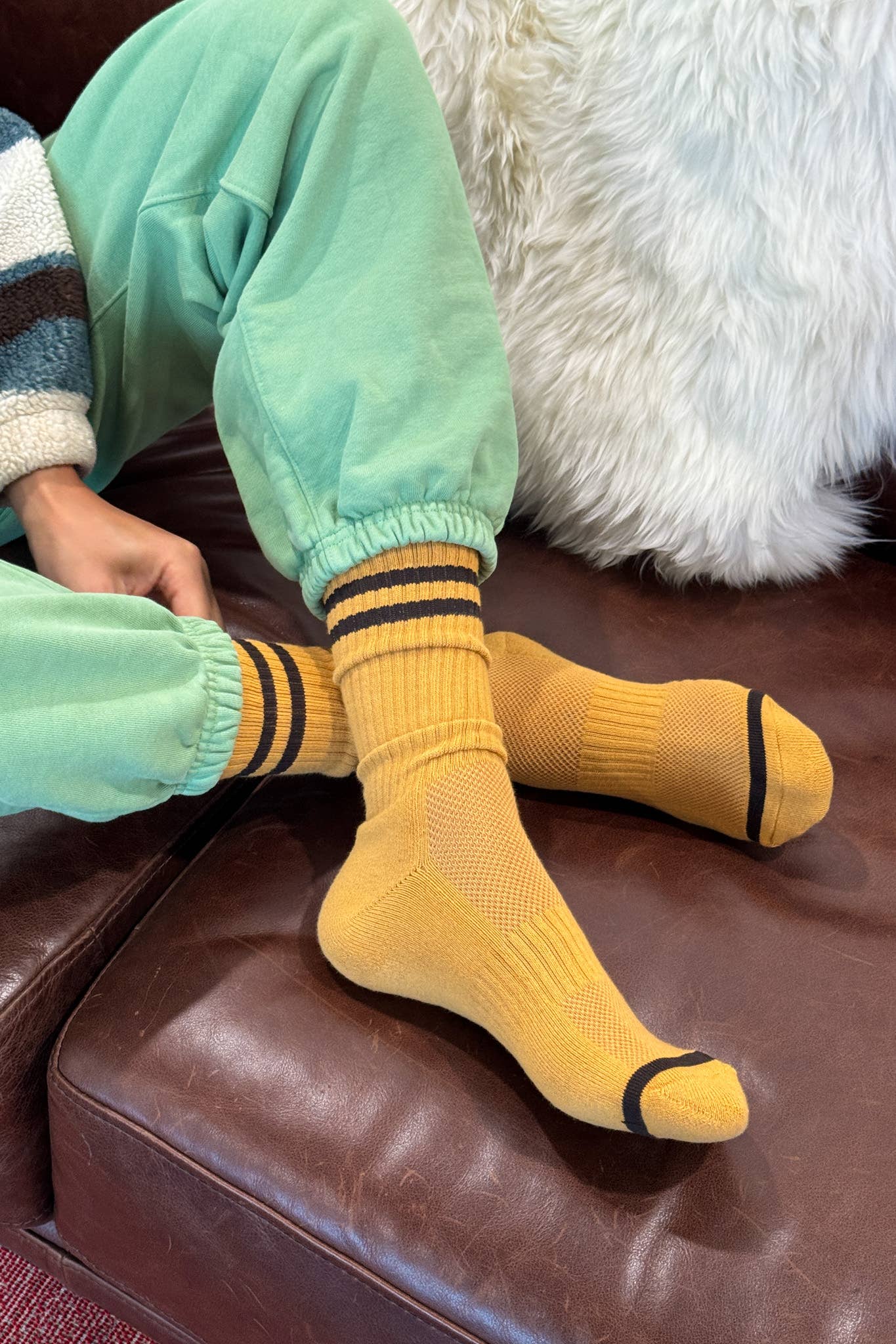 Extended Boyfriend Socks: Oatmeal