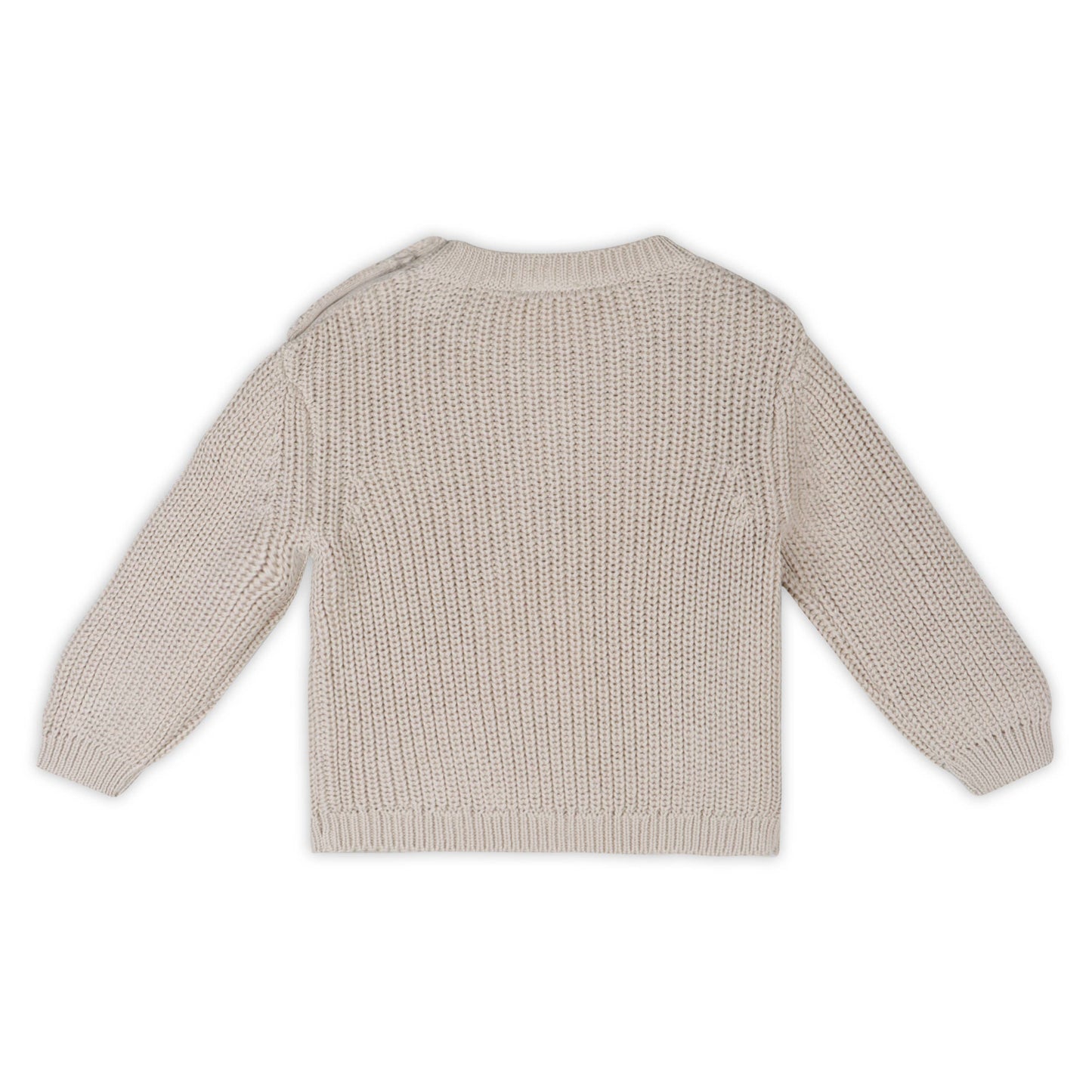 Hippie Flower Embroidered Chunky Knit Baby Sweater