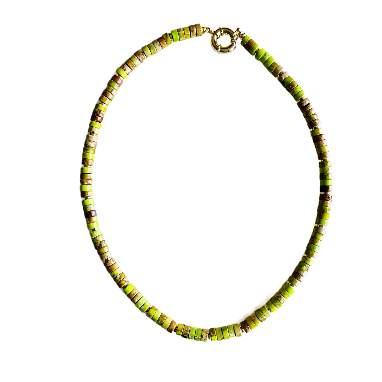 Market and King - The Lollie Necklace: Turquoise Sea Sediment Jasper