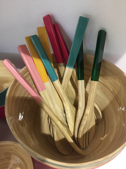 Large Bamboo Server Set: Grass Green