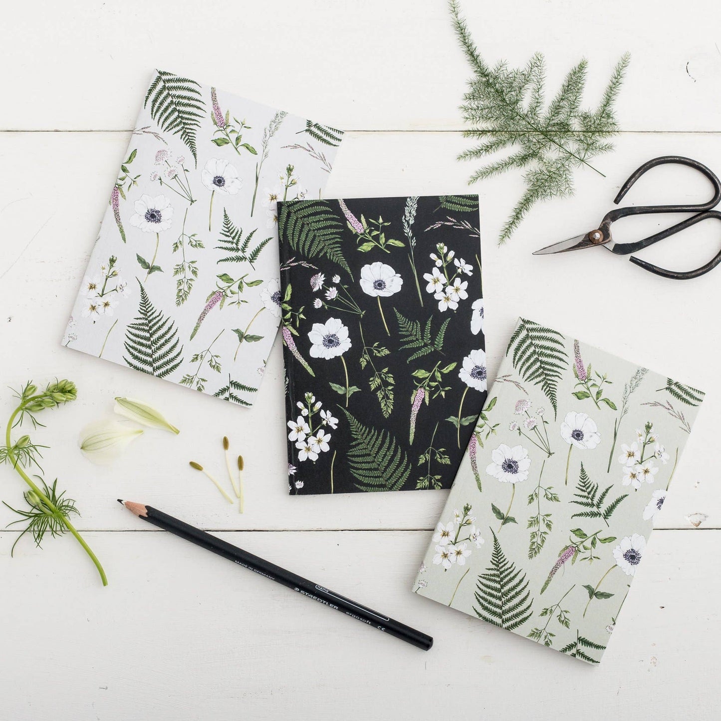 Catherine Lewis Design - Wild Meadow - Pack of 3 A6 Notebooks