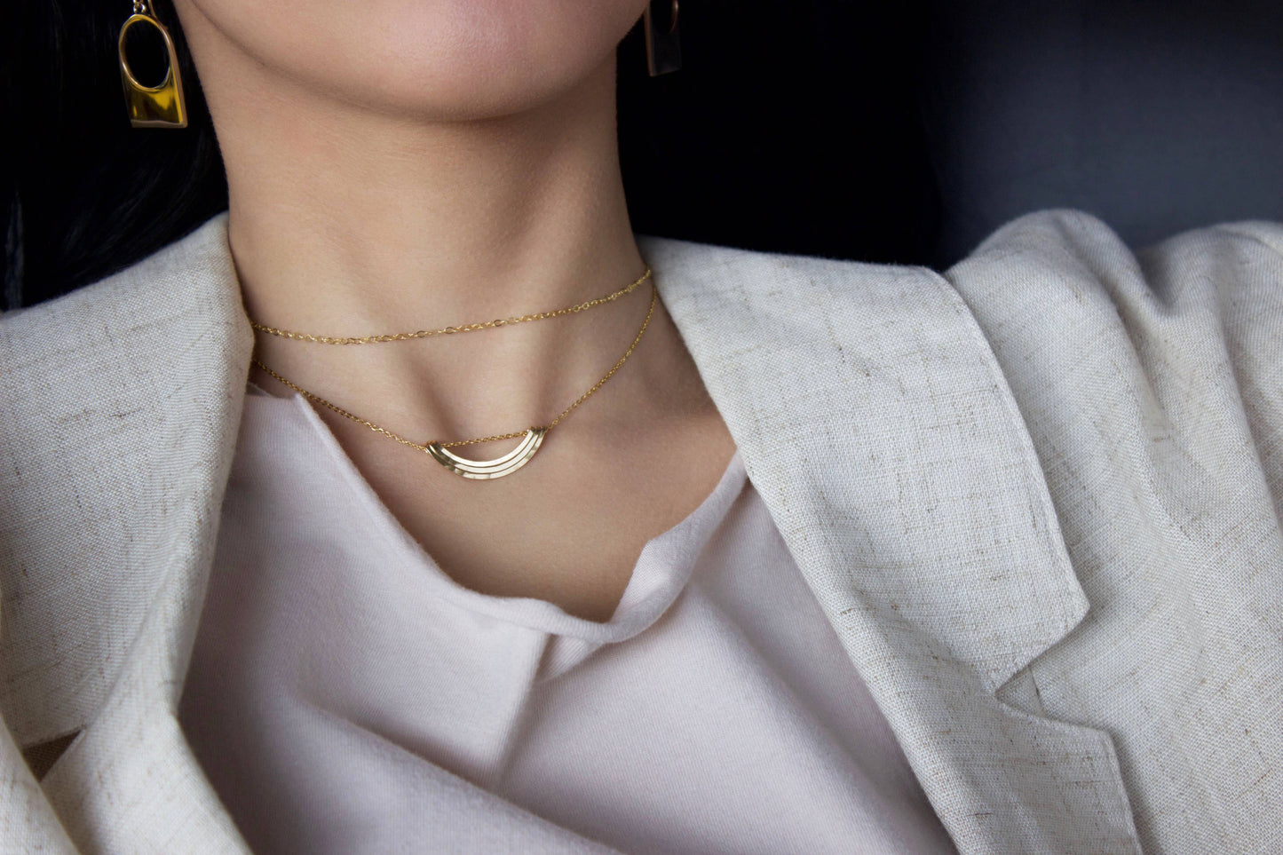 Rainbow, Delicate Necklace 14K Gold Fill
