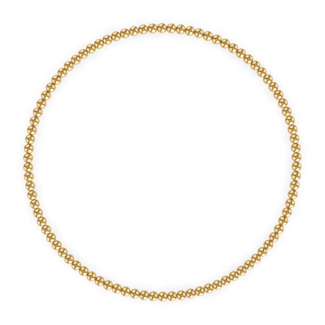 2MM Gold Ball Bracelet: Gold / 7.5"