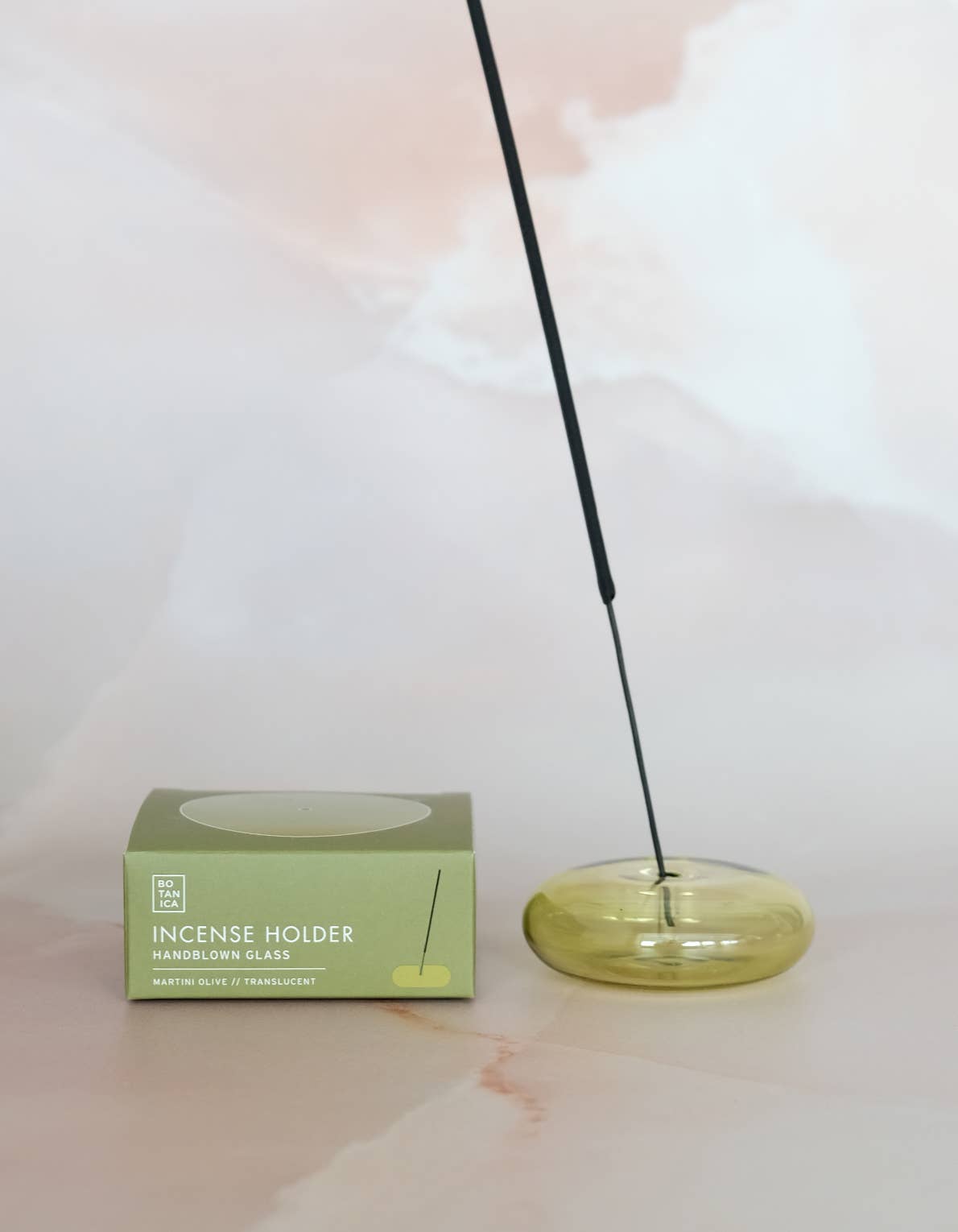 Glass Bubble Incense Holder : Amber Translucent