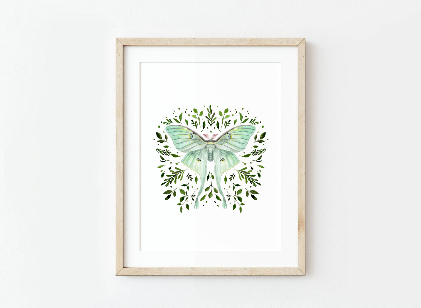 Luna Moth Watercolor Artwork Print