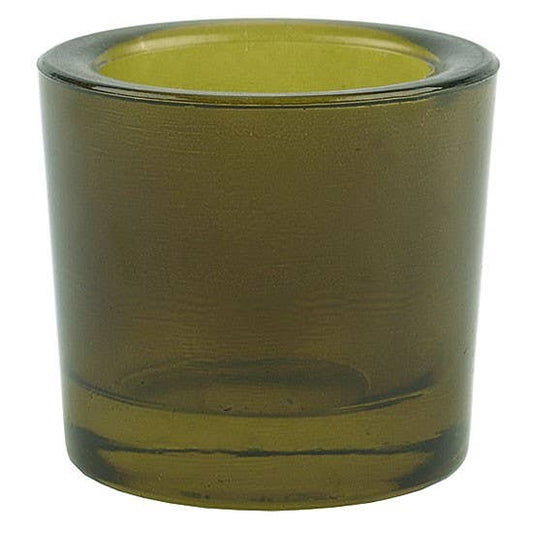 Glass Votive Candle Holder : Vintage Green