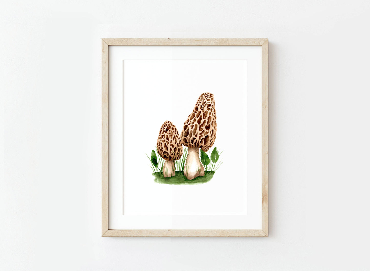 Morel Mushrooms Watercolor Art Print